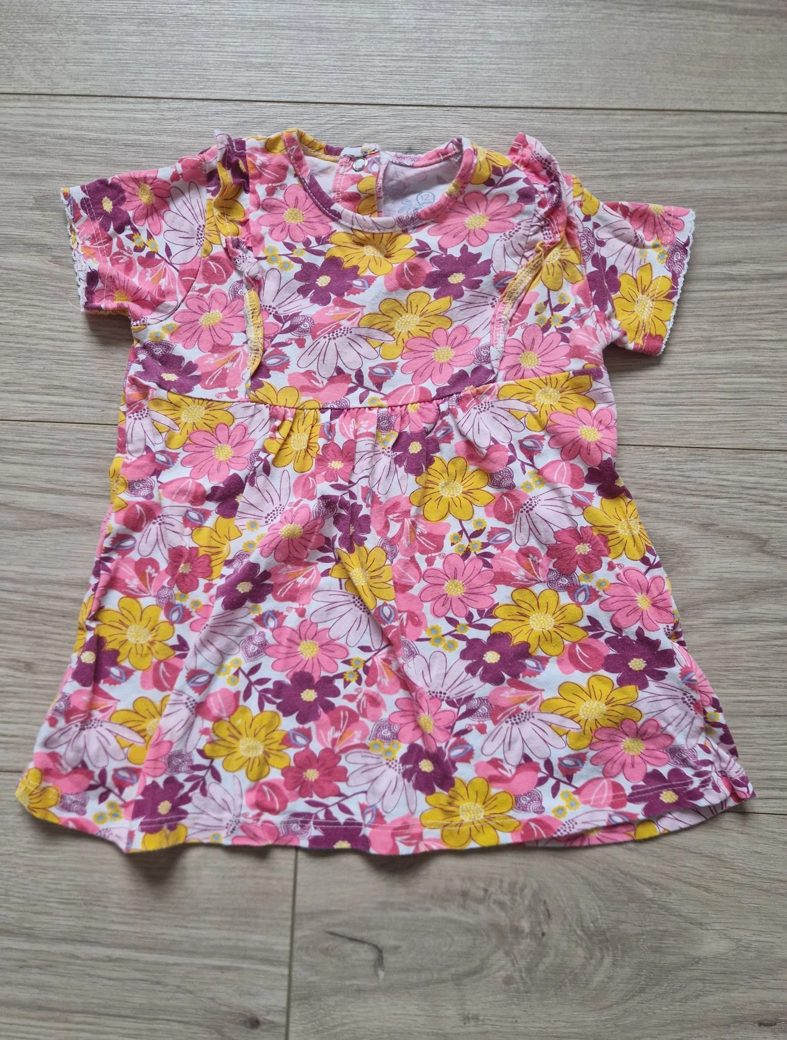🌼 Conjunto vestido + leggings – U Tout Petits – bebé niña – 12 meses – buen estado – photo 2